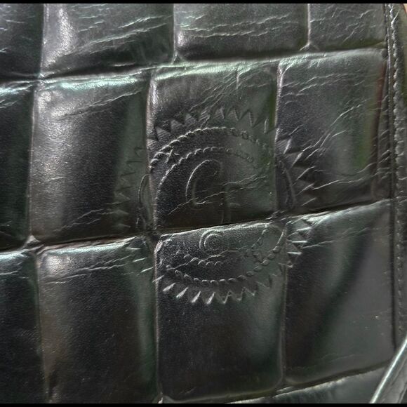 Vintage Carlos Falchi Women's Black crossbody purse, - Picture 7 of 8